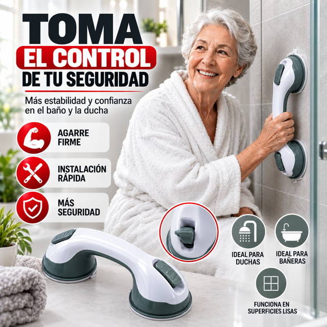 ApoyaPlus™ | Manilla de Apoyo para Baño