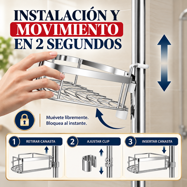 Aprovecha el espacio y despeja tu ducha