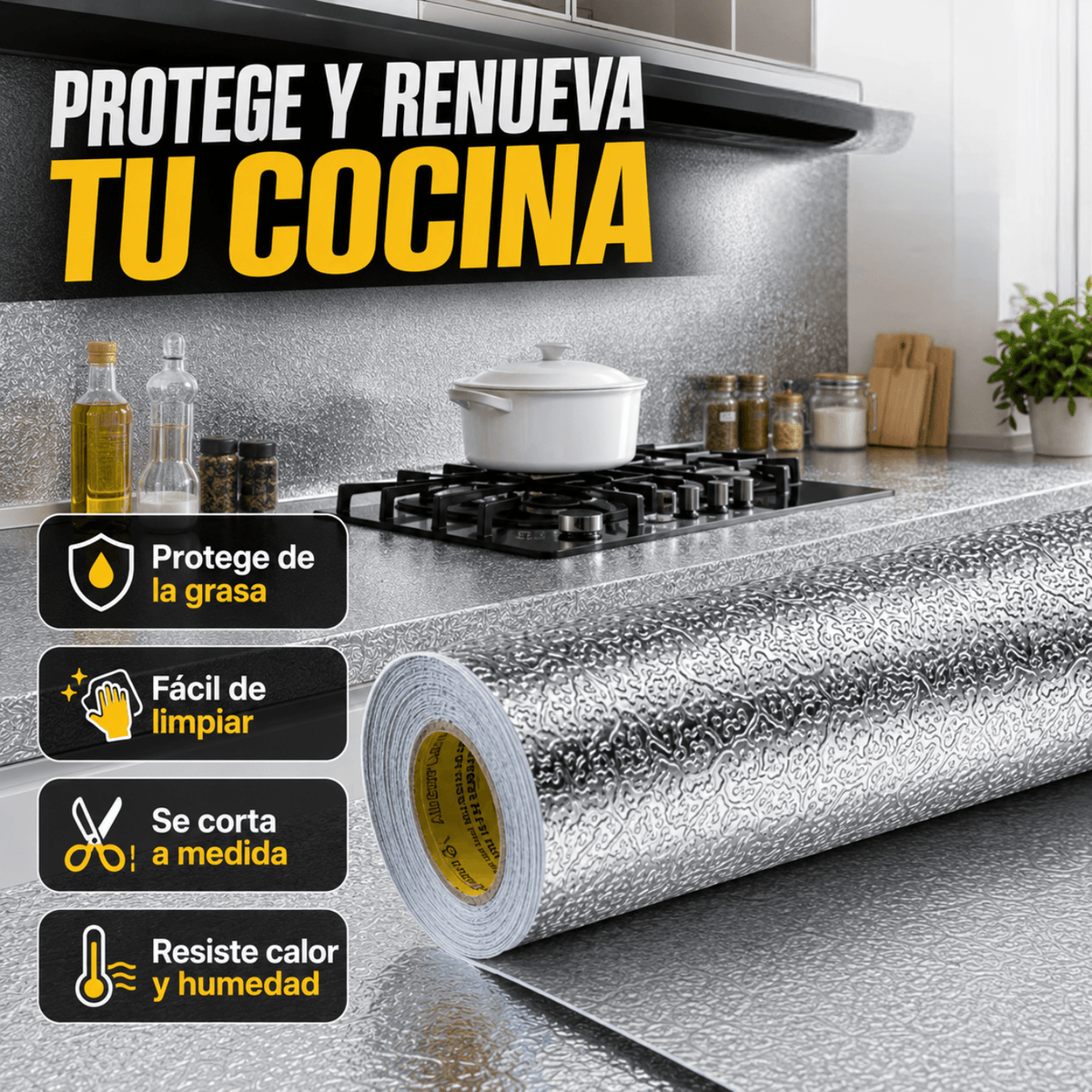 AlumClean Max® | Protege tu cocina y limpia en segundos 2x1