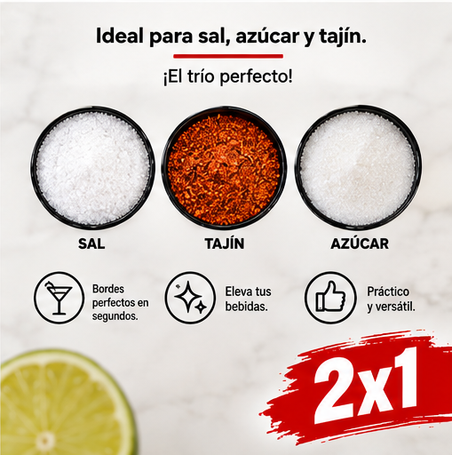 BordeBar™ | Escarchador de Vasos 3 Bandejas 2x1