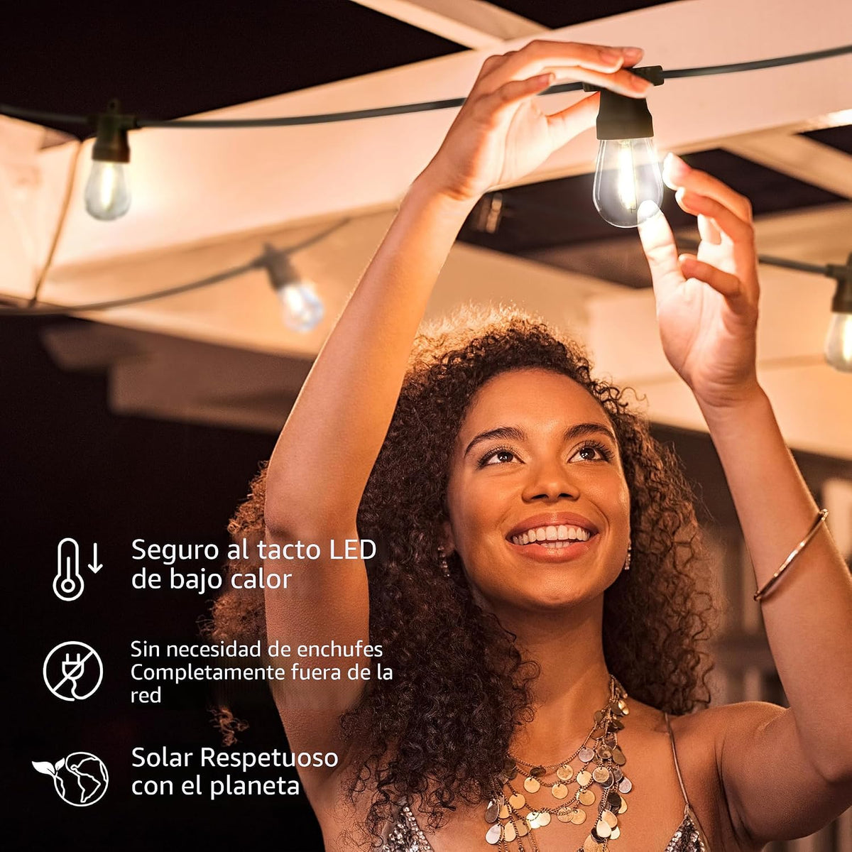 LumiTerra™ | Guirnalda Solar Luz Cálida 10m 2x1