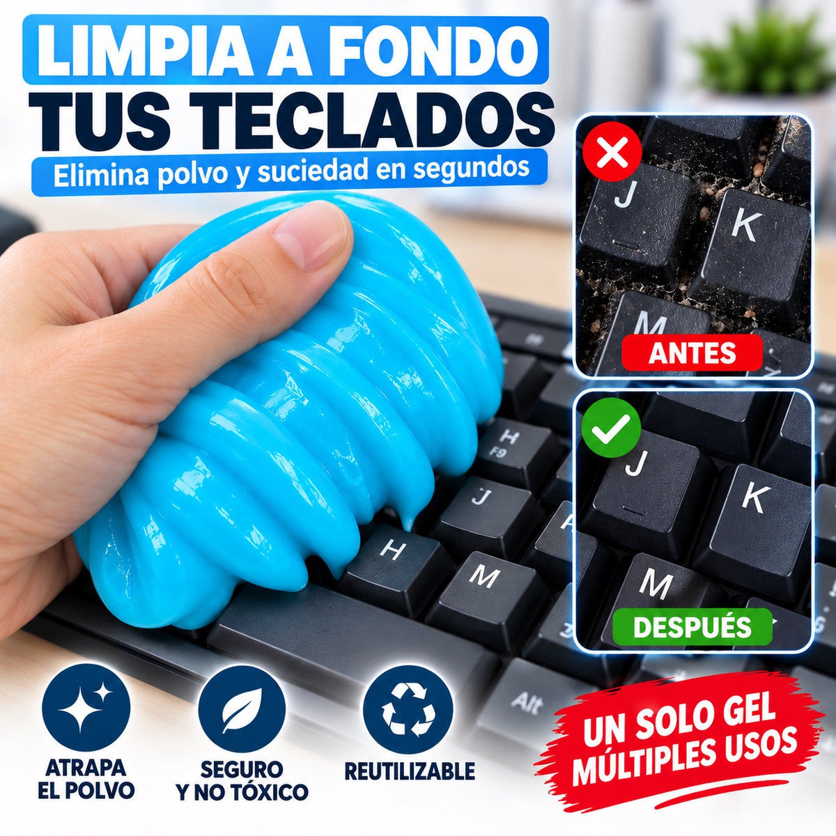 AtrapaGel™ | Gel Limpiador Multiuso 2x1