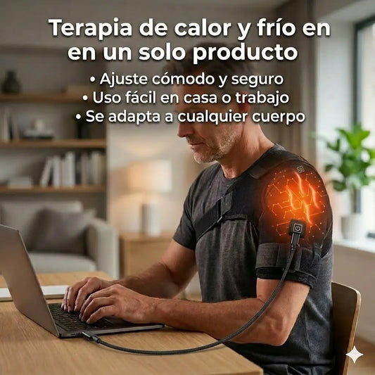 ShoulderRelief™ | Hombrera Térmica con Calor, Masaje y Compresión