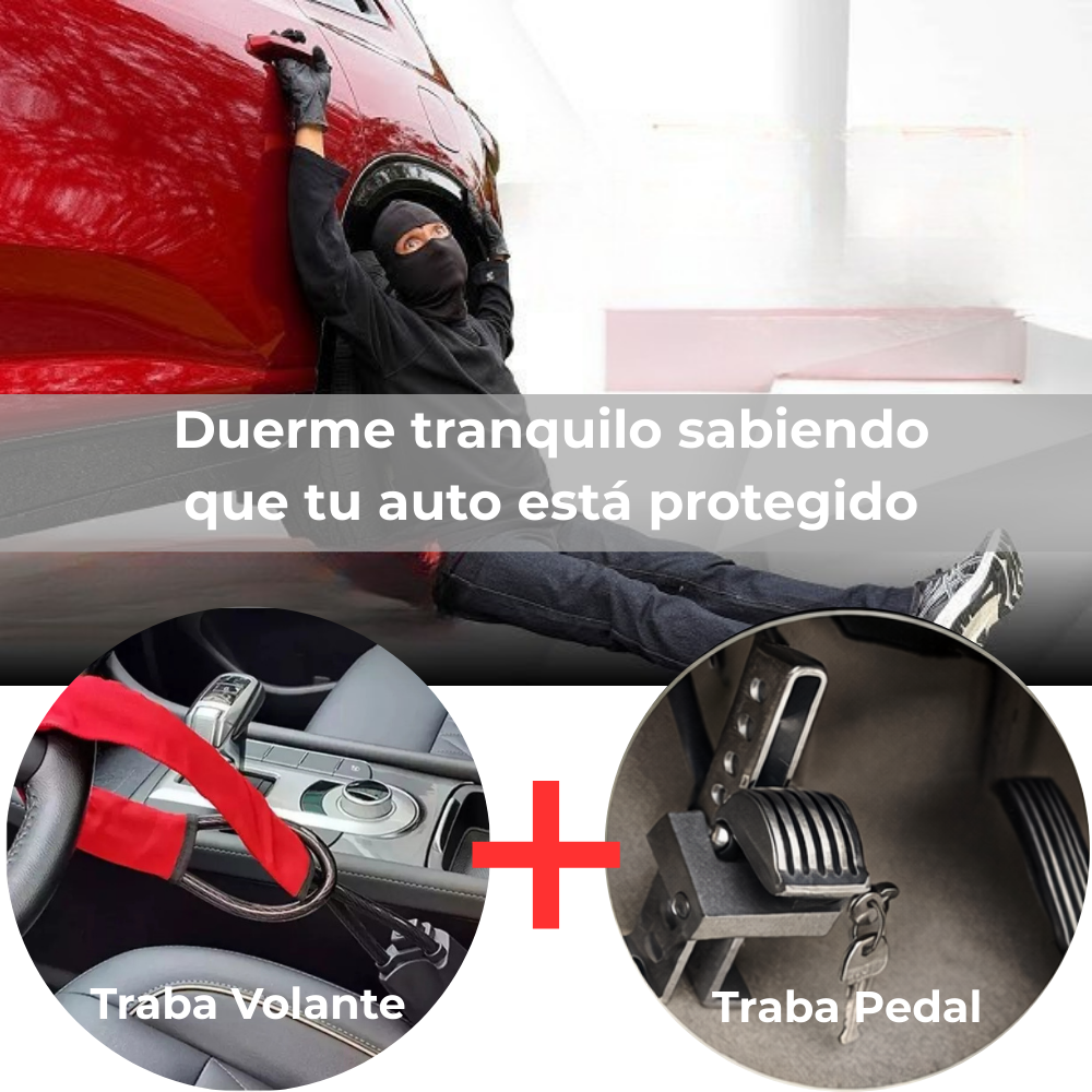 Kit AutoSafe®️ - Traba pedal + Traba volante