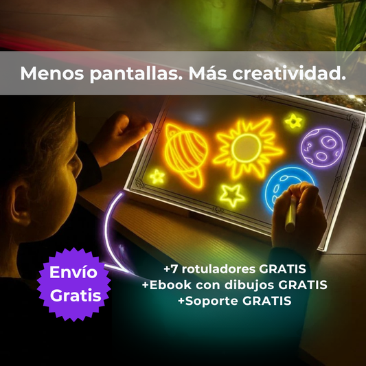 BrillaCrea®️ - Pizarra  Mágica LED