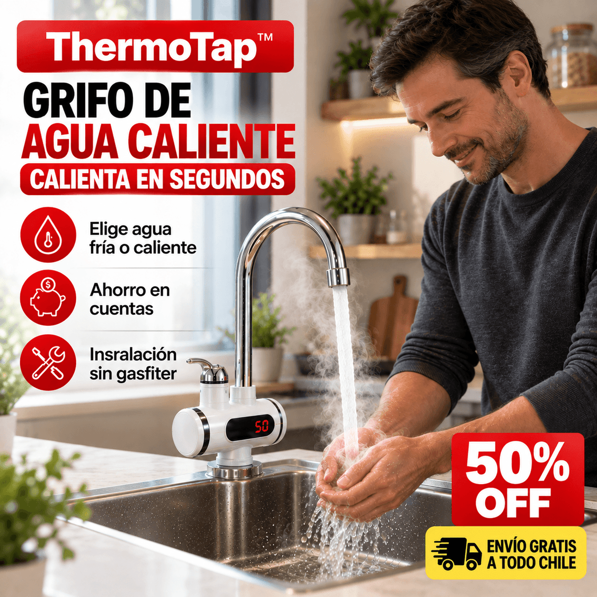 ThermoTap™ | Grifo Eléctrico de Agua Caliente