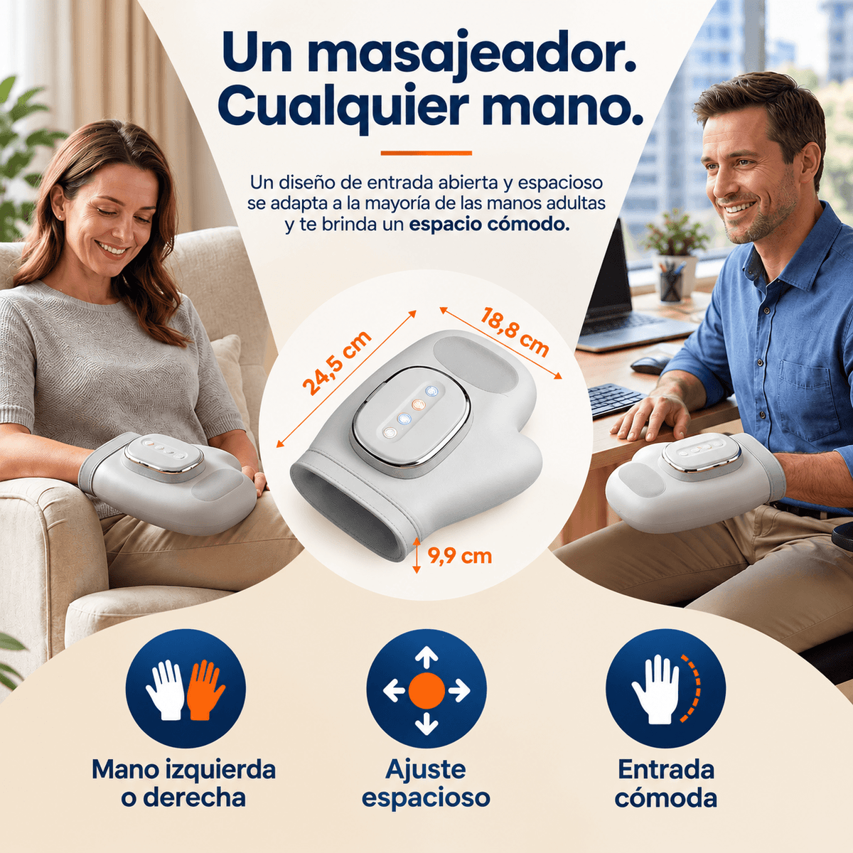 HandRelief™ | Masajeador de Manos con Compresión