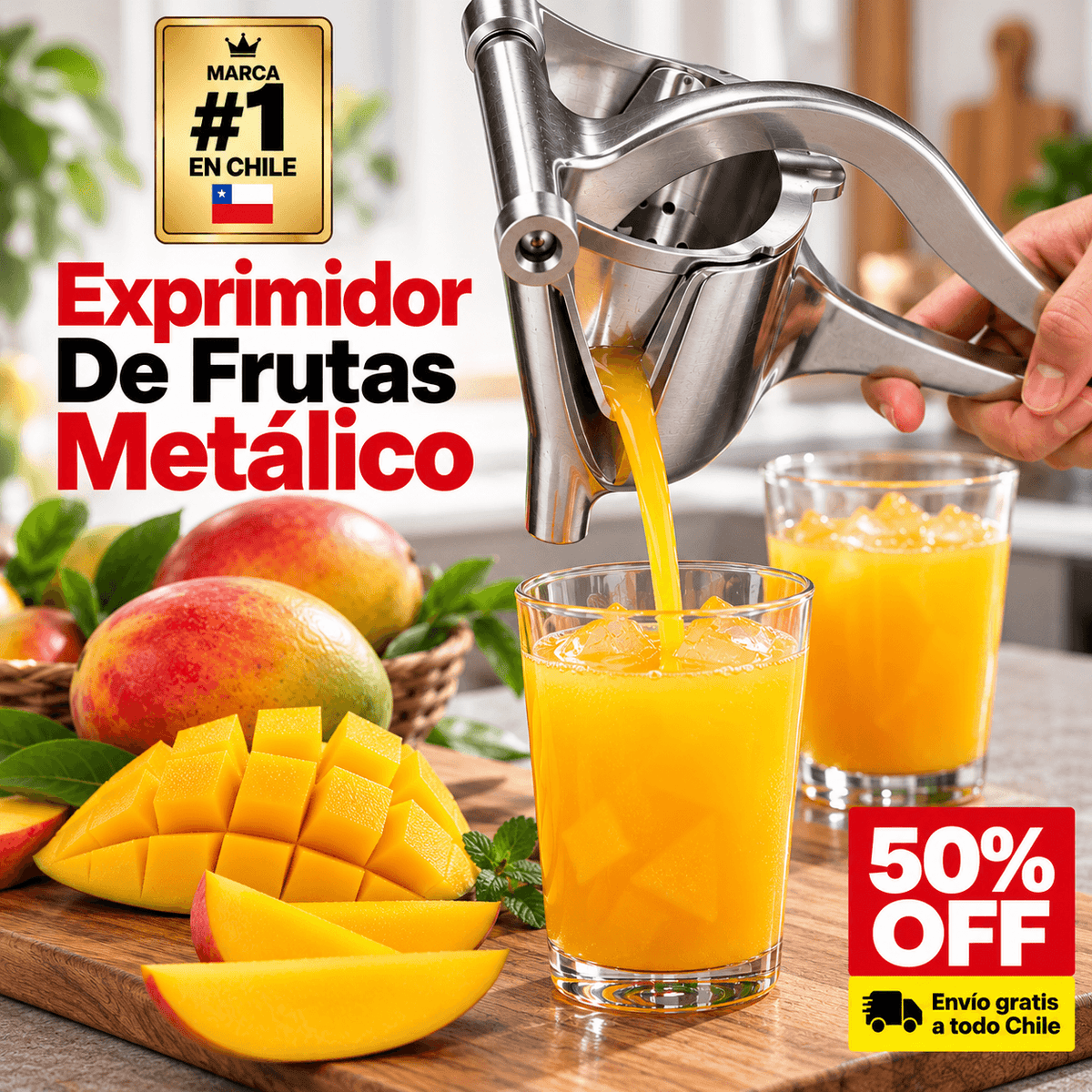 Exprimidor De Frutas Metálico