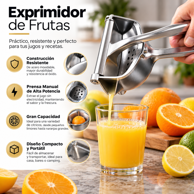 Exprimidor De Frutas Metálico