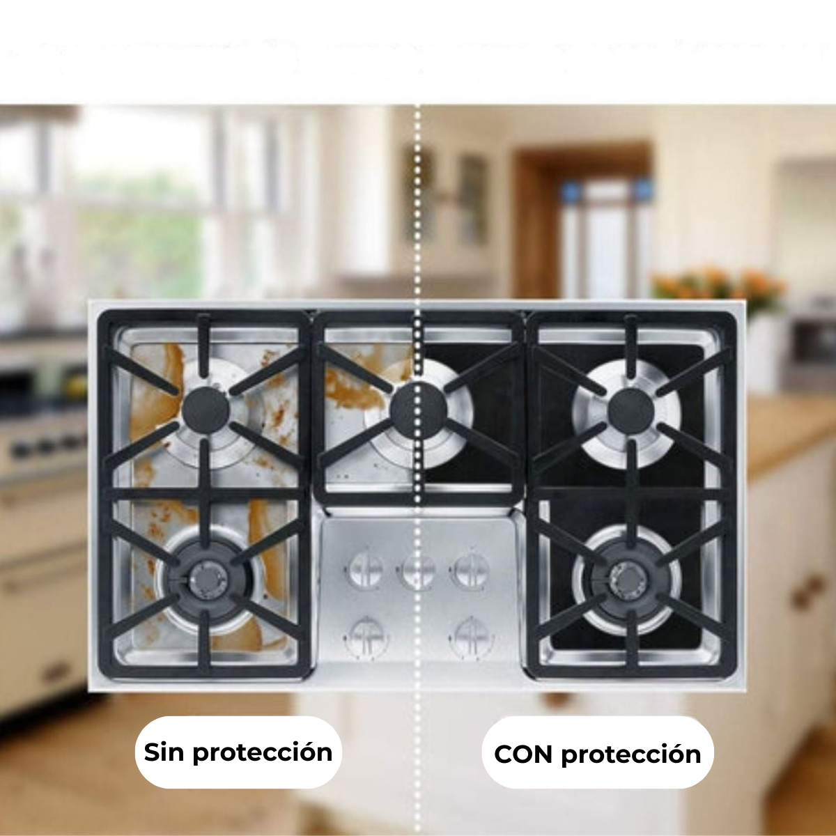 KeepClean®️ - 4 Protectores de Estufa Antisuciedad