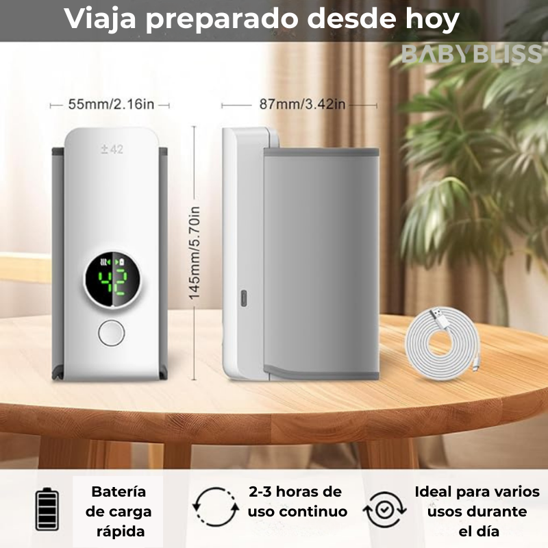 BABYBLISS®️ Calentador Mamadera Portátil