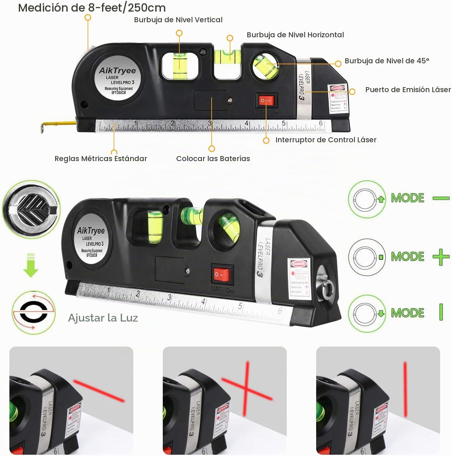 LaserFix Pro™ | Mide, nivela y avanza más rápido