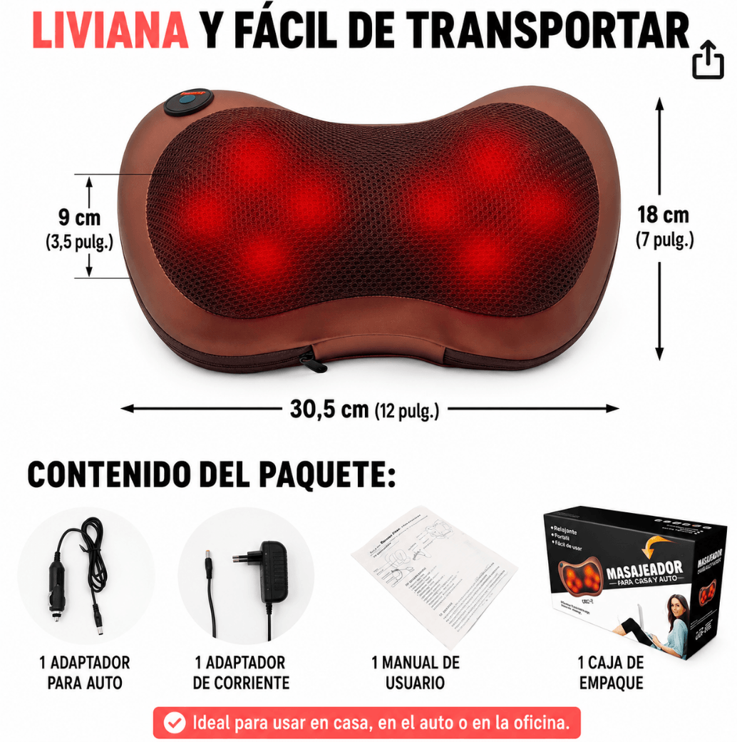 BodyRelax Pro® - Cojin Masajeador con Calor