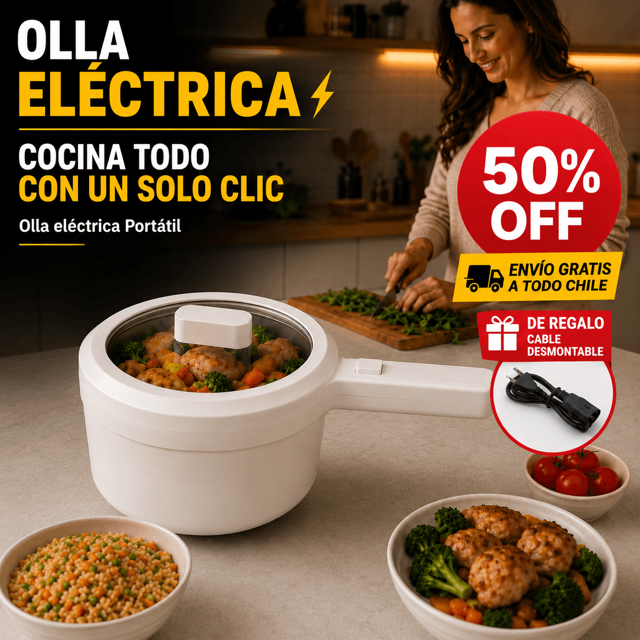OneCook® - Olla eléctrica todo en uno
