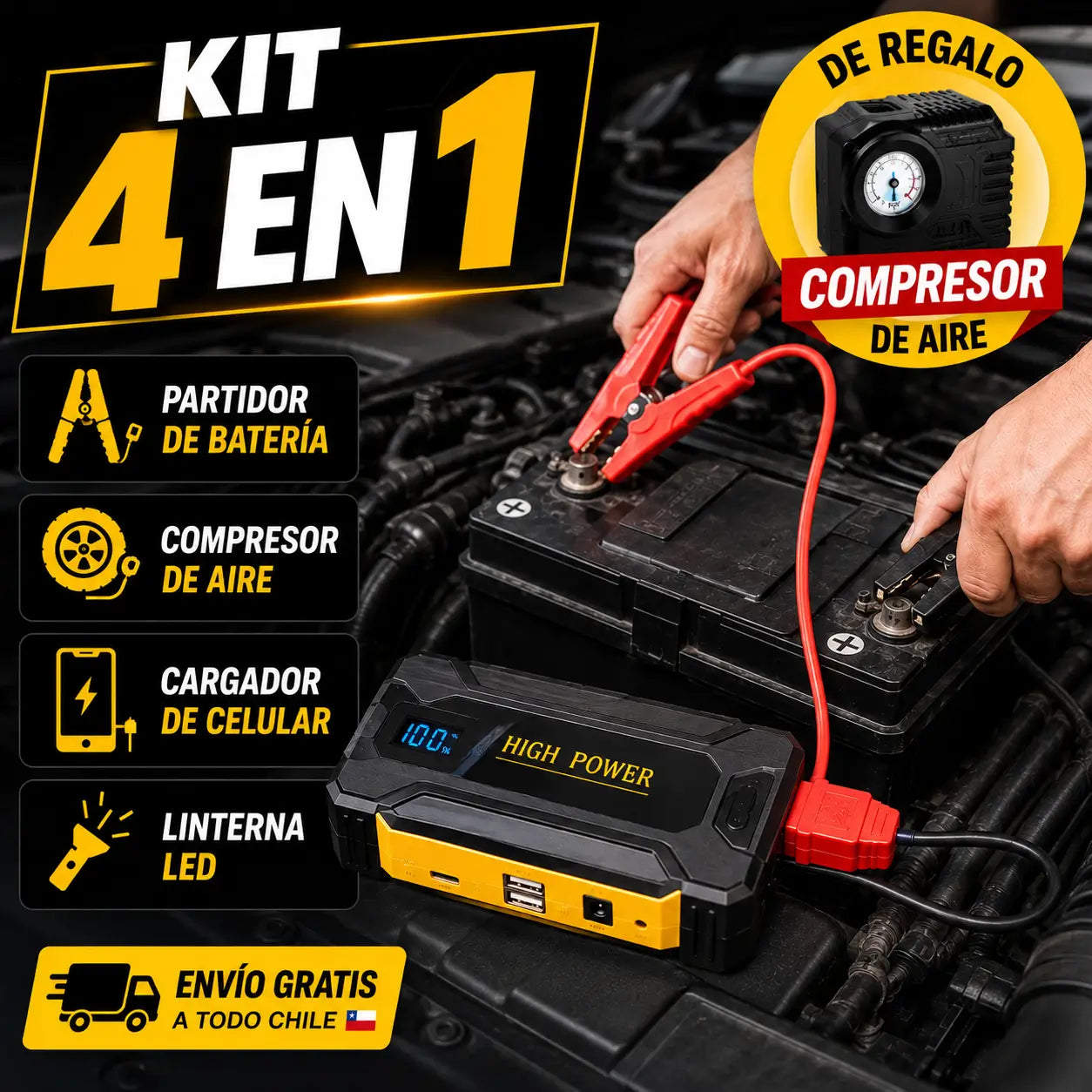 AutoStart Pro™️ | Kit Partidor + Compresor