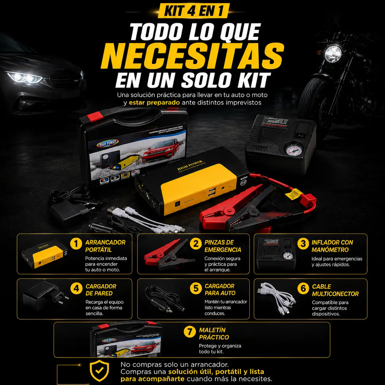 AutoStart Pro™️ | Kit Partidor + Compresor