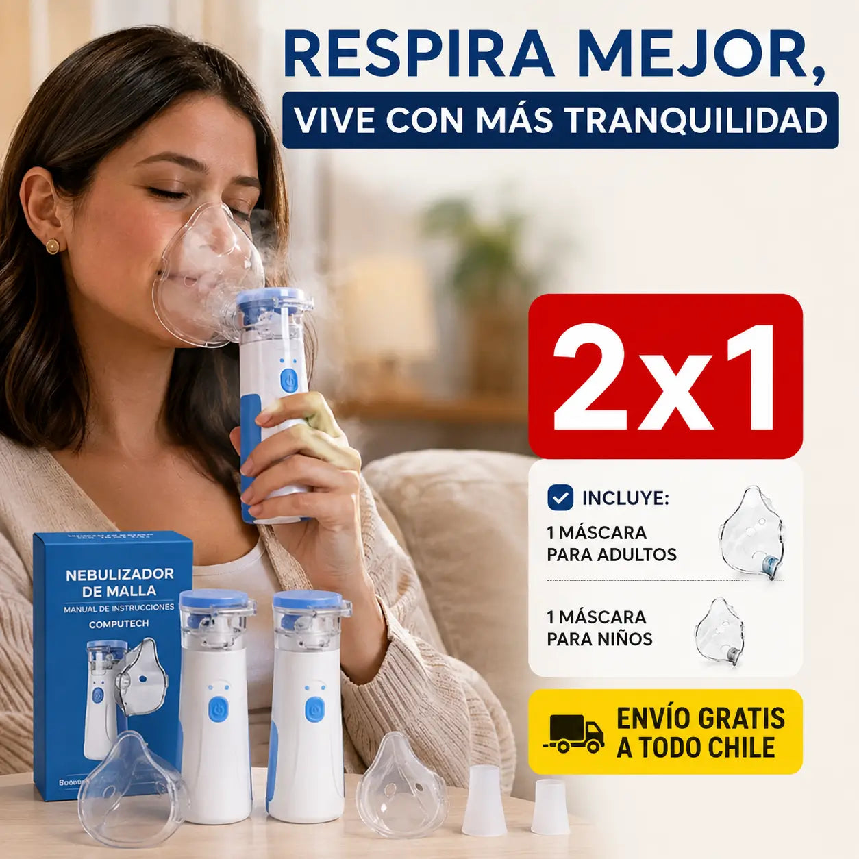 NebuCare™ | Kit de Alivio Respiratorio 2x1