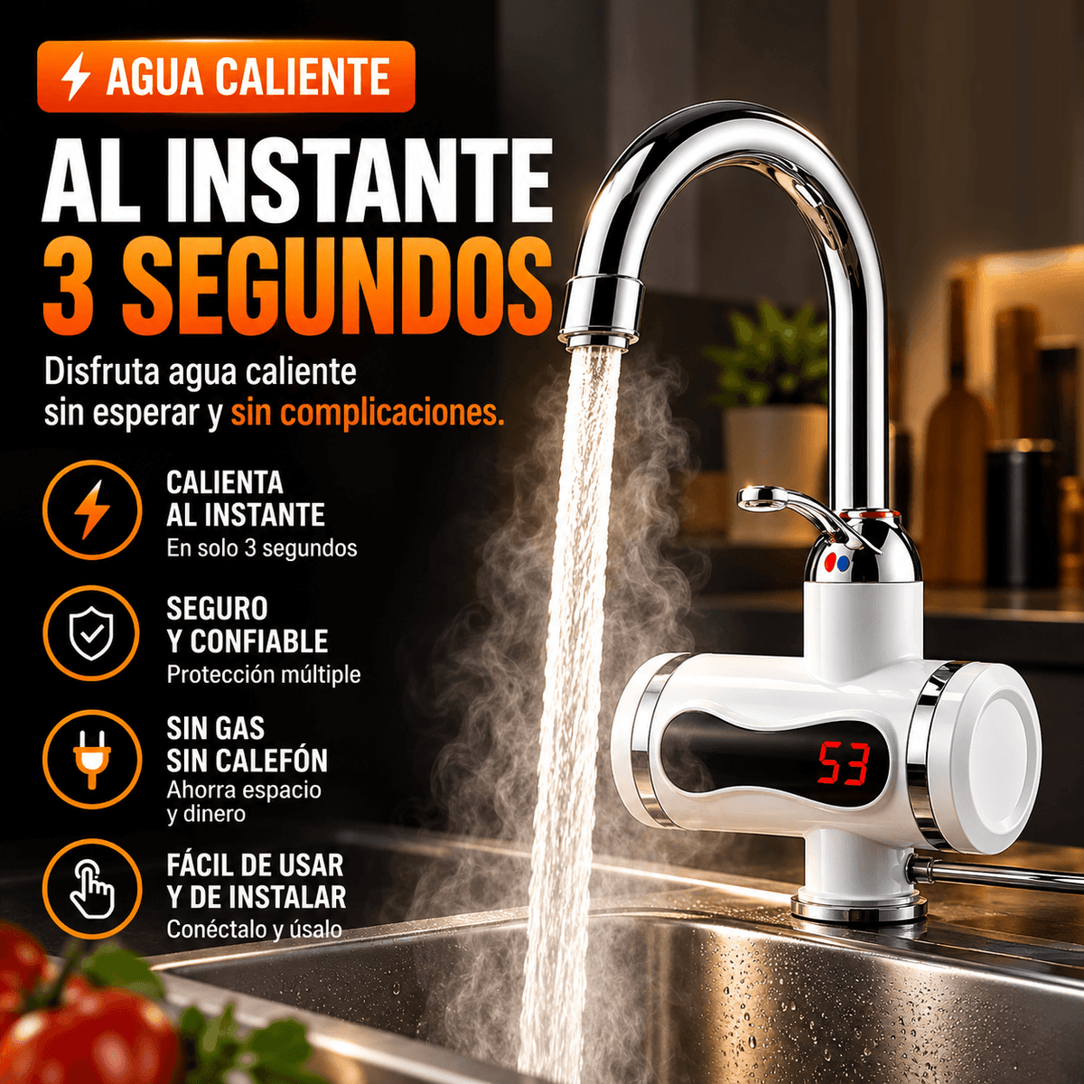 ThermoTap™ | Grifo Eléctrico de Agua Caliente