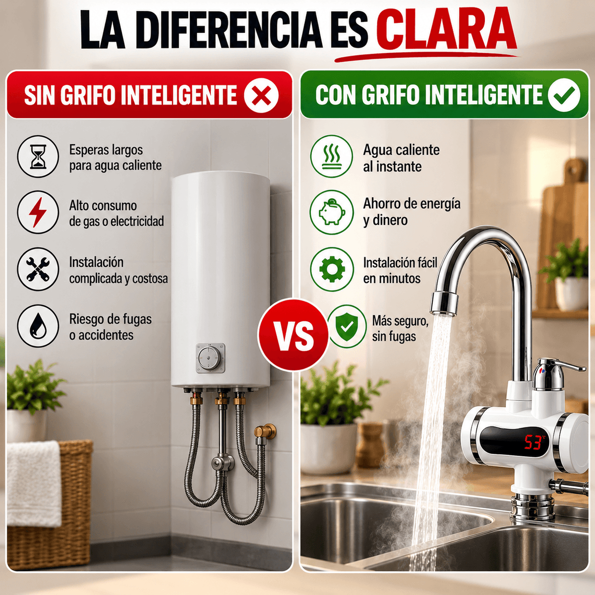 ThermoTap™ | Grifo Eléctrico de Agua Caliente
