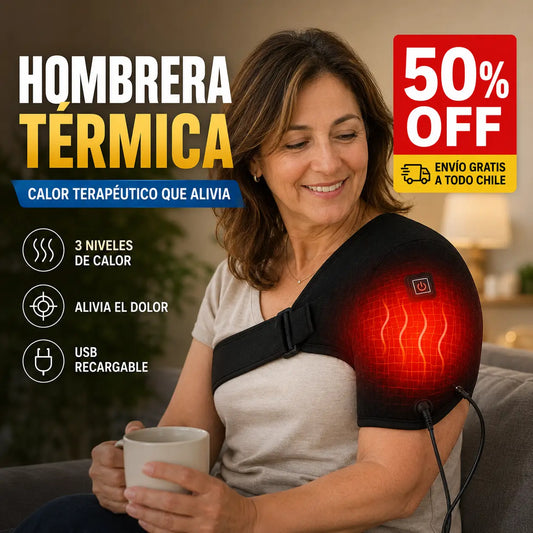 ShoulderRelief™ | Hombrera Térmica con Calor, Masaje y Compresión
