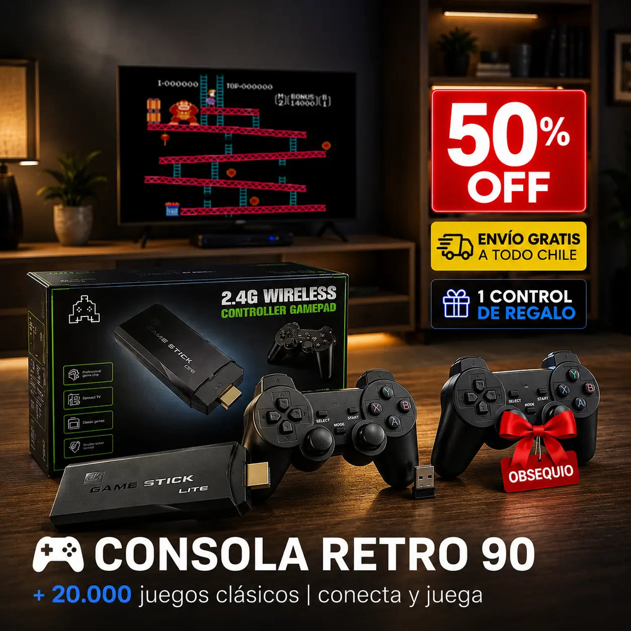 RetroMax™ | 🎁 ¡2 Controles Inalámbricos! (1 Extra de Regalo)