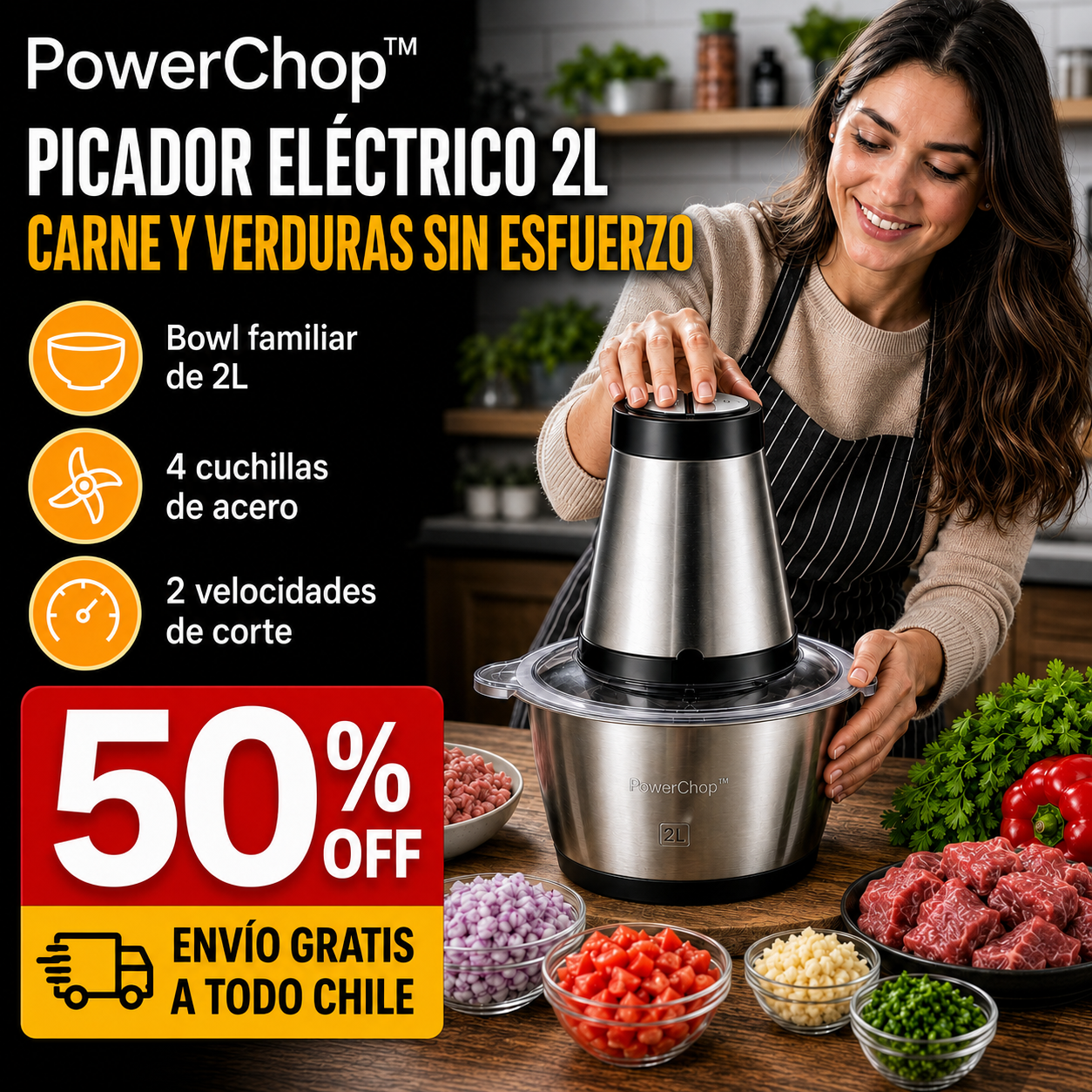 PowerChop™ | Prepara tus comidas en menos tiempo