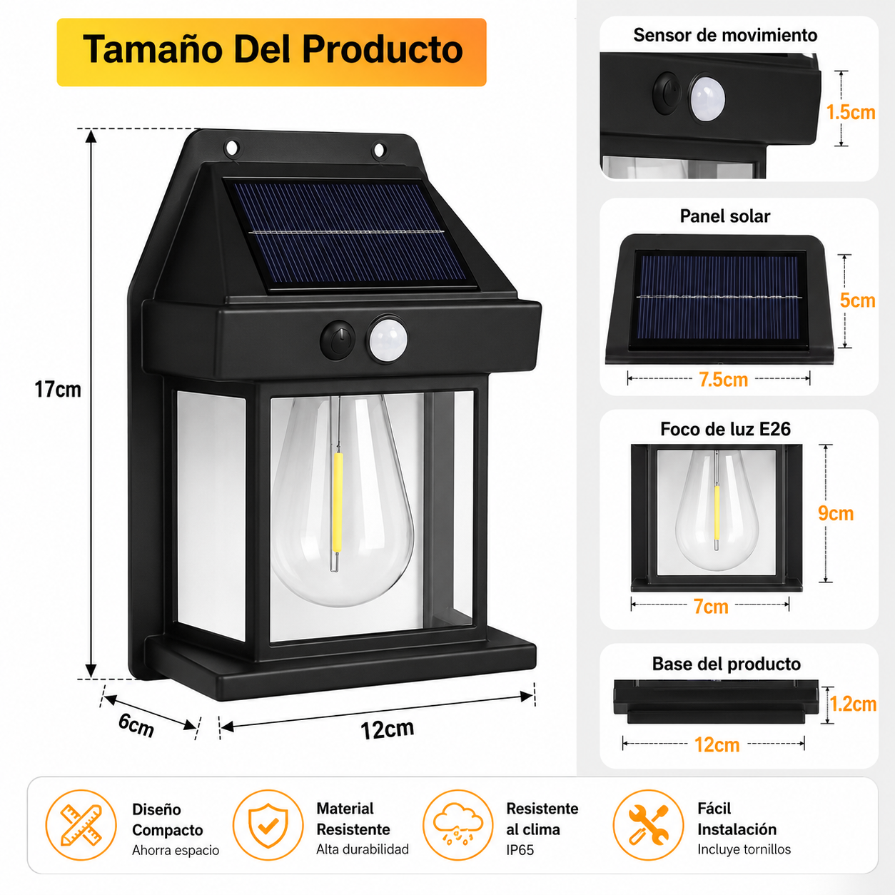 LumiSenso Solar™ — Luz cálida que se enciende cuando la necesitas