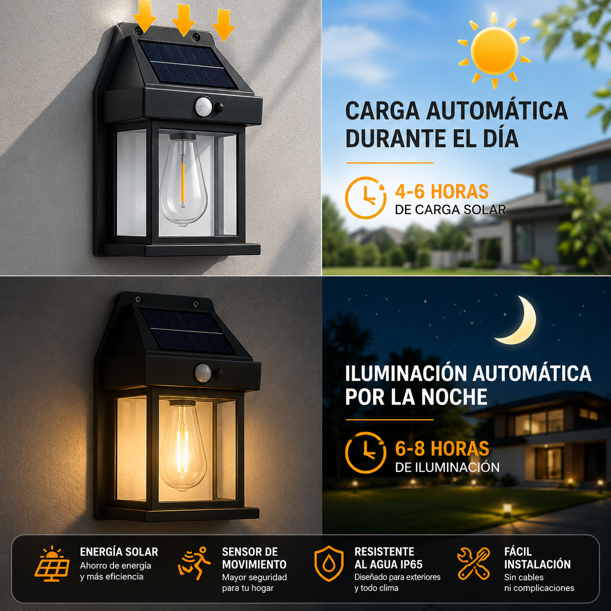 LumiSenso Solar™ — Luz cálida que se enciende cuando la necesitas