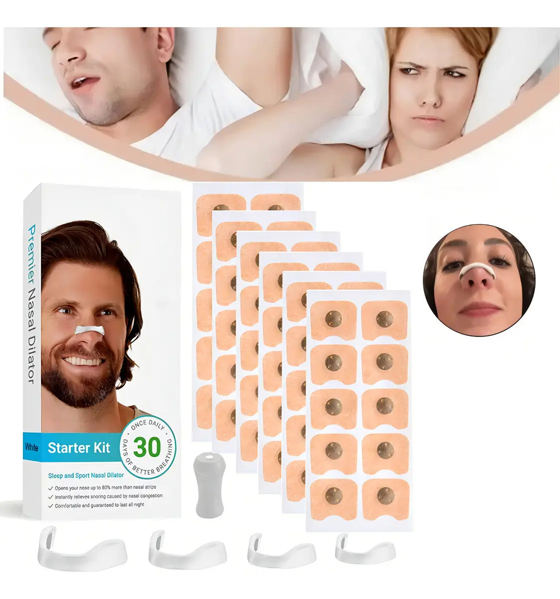 Kit Dilatador Nasal Magnético – Respira Mejor al Dormir 2x1