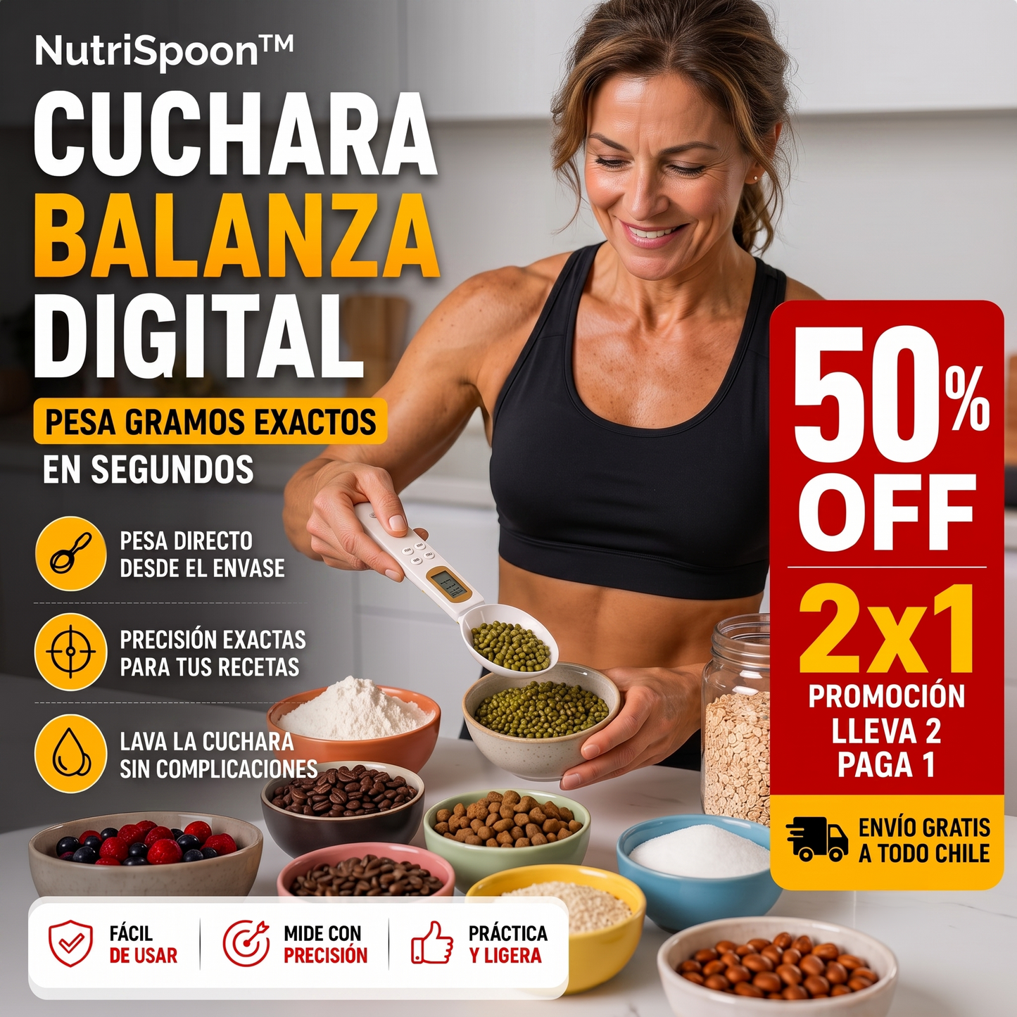 NutriSpoon™️ - Cuchara Medidora Digital de Precisión -2x1