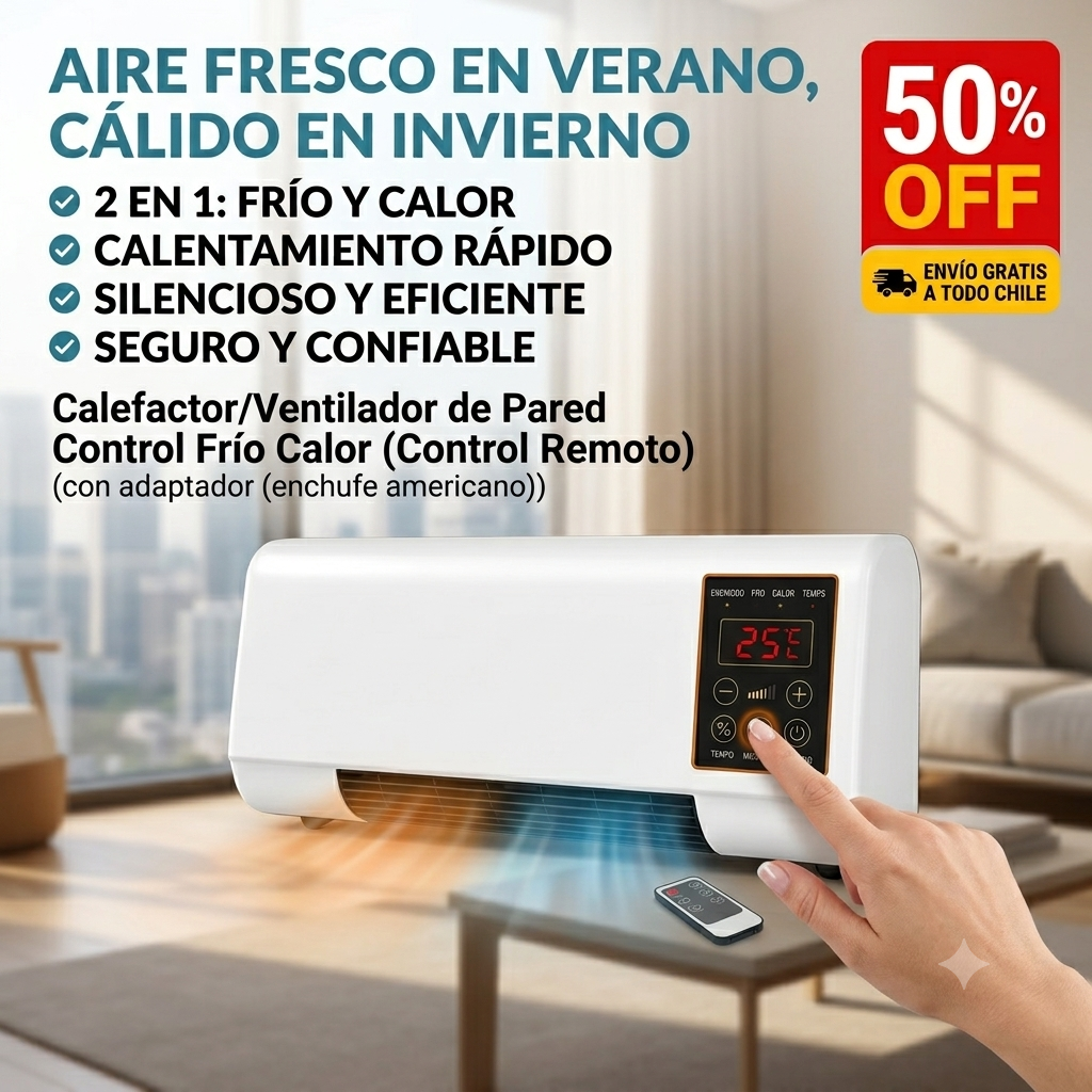 ClimaPerfect® Calefactor de Pared + Control Remoto Incluido