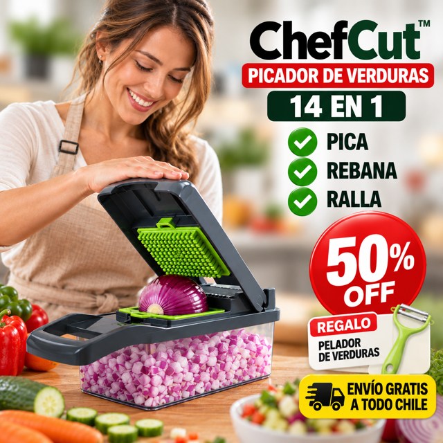 ChefCut™ | Picador, Cortador y Rallador 14 en 1