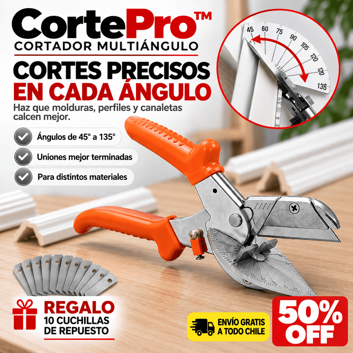 CortePro™ | Tijera Multiángulo de Precisión