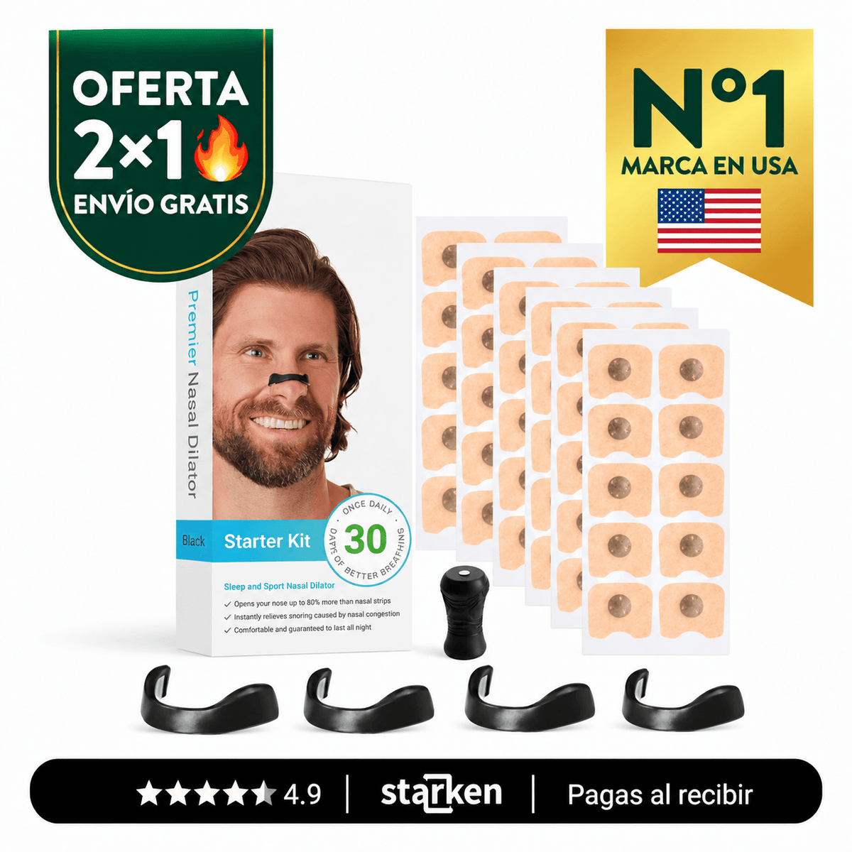 Kit Dilatador Nasal Magnético – Respira Mejor al Dormir 2x1