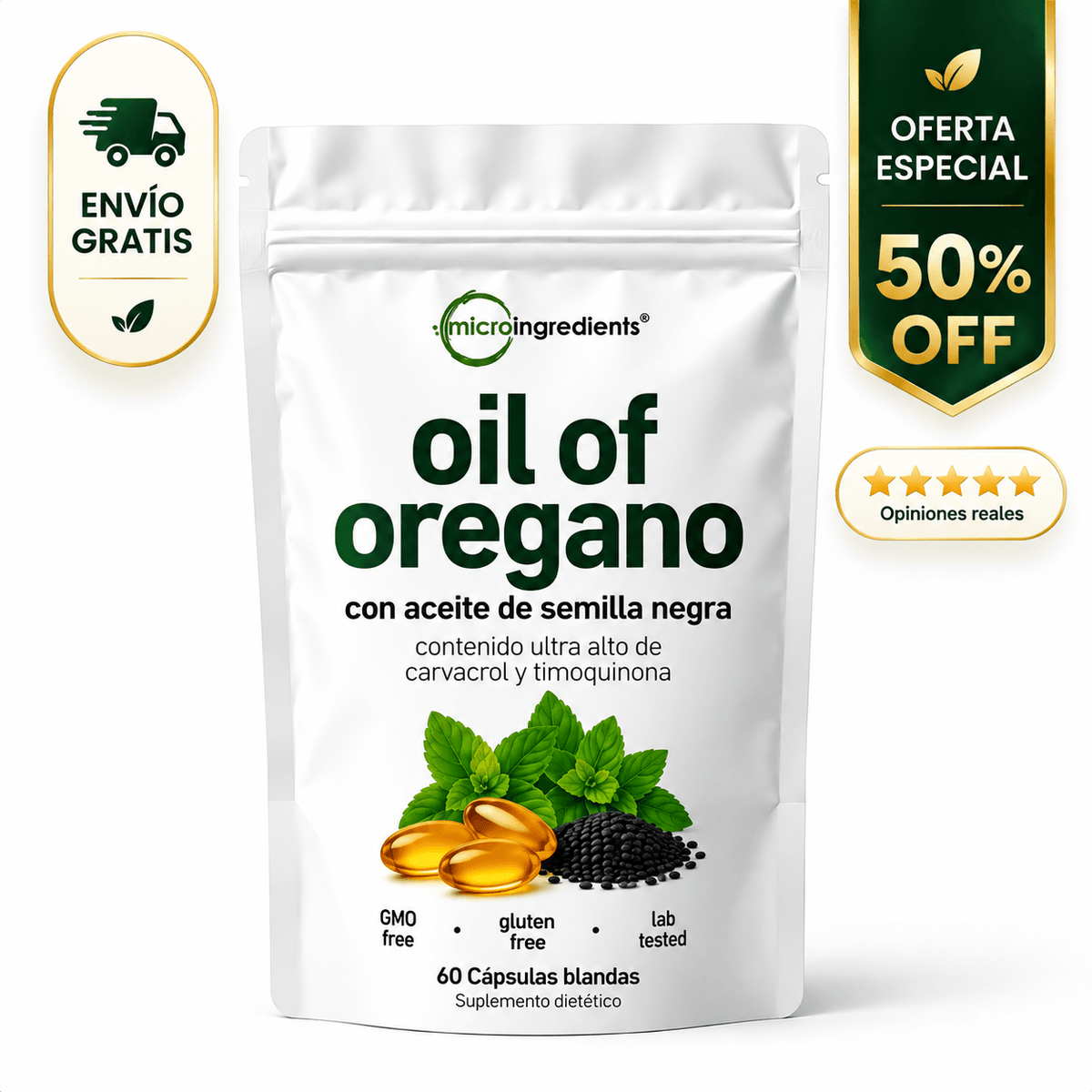 Aceite de Orégano en Cápsulas – Apoyo Diario para tus Defensas