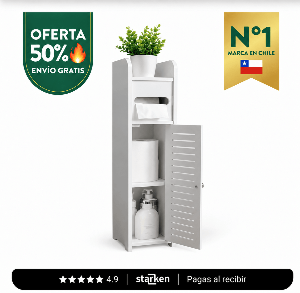 Estante Organizador de Baño – Más Espacio Sin Ocupar Más Lugar