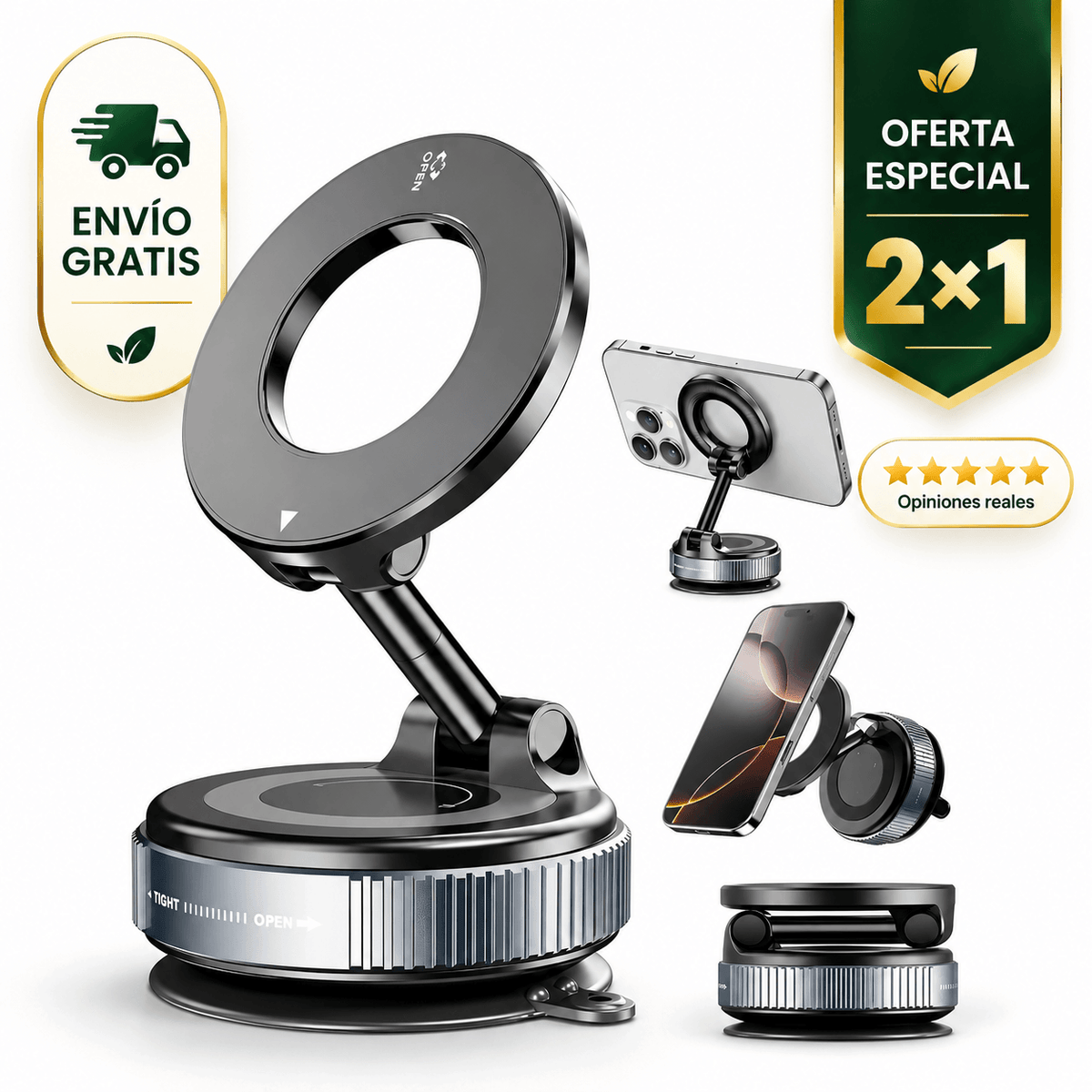 Soporte Magnético 360° – Tu Celular Siempre Firme y a la Vista 2x1