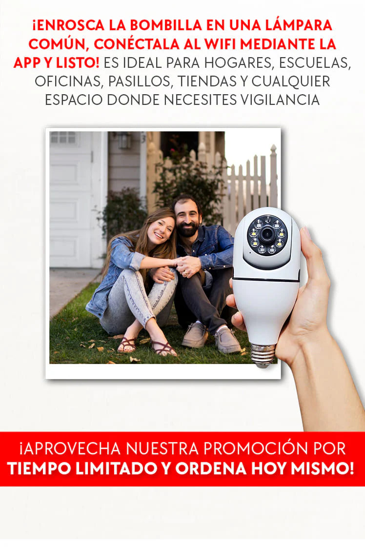 VigiloCam - Camara ampolleta wifi 360°