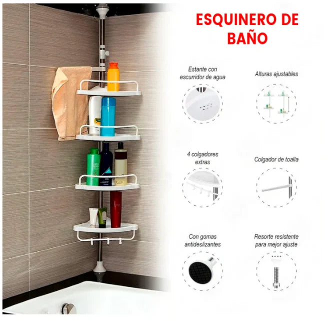 Aprovecha el espacio y despeja tu ducha