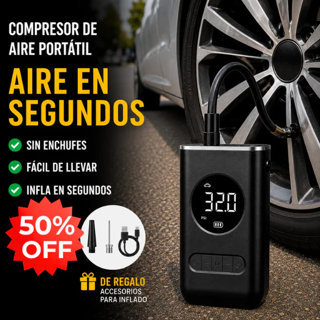 AirGo Pro™ | Compresor de Aire Portátil Inalámbrico