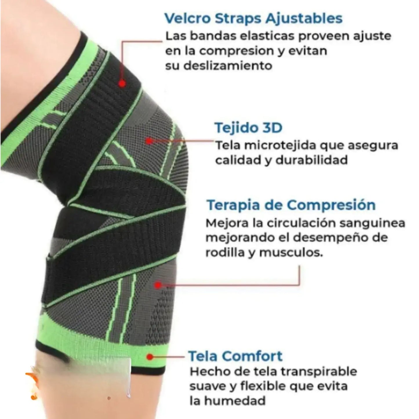 Rodillera De Compresion Ajustable