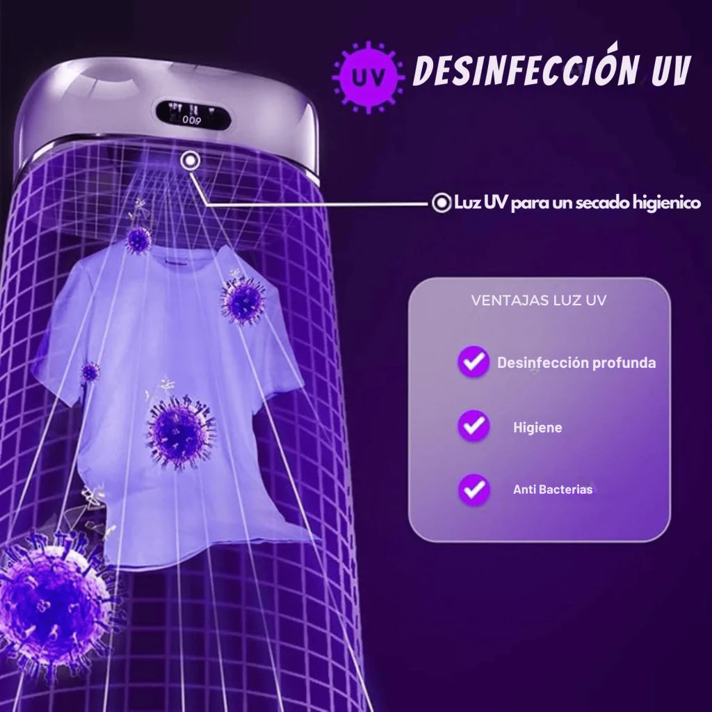 DryGo® - Secadora Portátil de Ropa + 12 Pastillas Limpia Lavadora