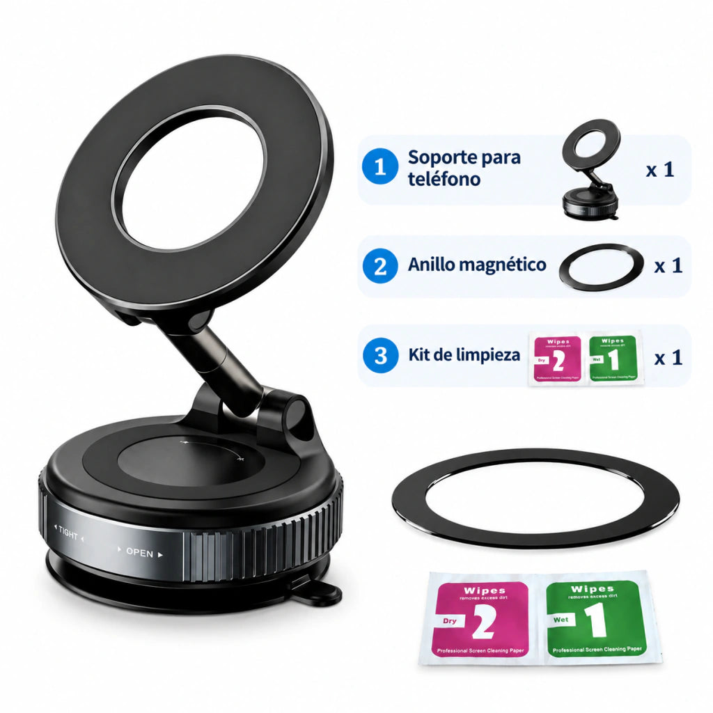 Soporte Magnético 360° – Tu Celular Siempre Firme y a la Vista 2x1